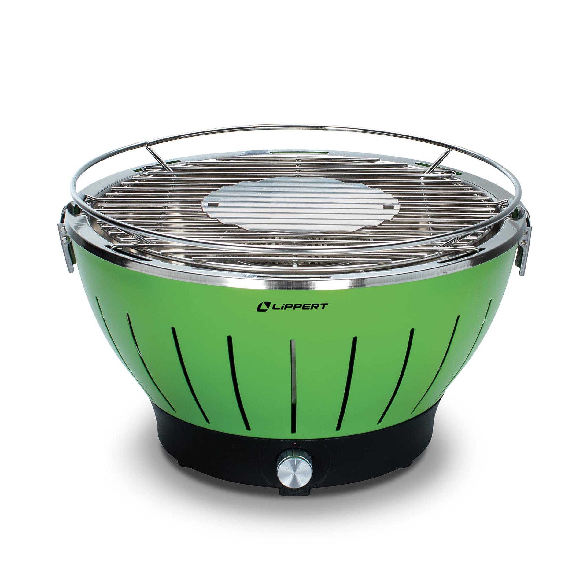 LIPPERT 2021106516 Odyssey Portable Grill - Compact and Versatile Charcoal Grill for Camping, Tailgating, and Outdoor Cooking - Lightweight and Durable Design with Large Cooking Surface - Green - High quality product image showing LIPPERT 2021106516 Odyssey Portable Grill - Compact and Versatile Charcoal Grill for Camping, Tailgating, and Outdoor Cooking - Lightweight and Durable Design with Large Cooking Surface - Green details and features