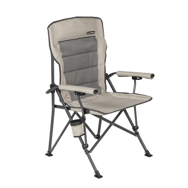 LIPPERT 2021123277 Scout Outdoor Folding Chair for Camping, Foldable, Steel Tube Frame, 600D Polyester, UV and Water Resistant PVC Coating, 500 lb. Weight Capacity, Sand - The Twister Group Tools product