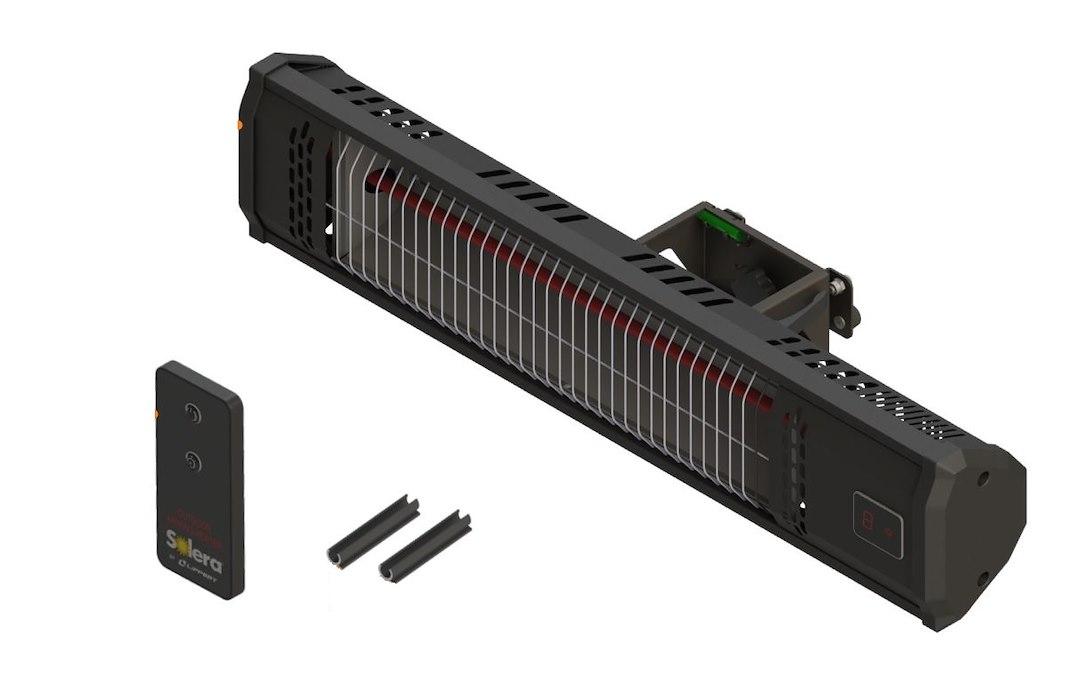 LIPPERT 2023035872 SOLERA RV AWNING HEATER, Fits Lippert Solera 3000 Series 63 Inch And 69 Inch Length Awning Arms; Electric; 120 Volt; Portable Mount To Awning Outer Arm; 1500 Watt; Heats Up To 10 Foot Distance; With Timer Shut Off - High quality product image showing LIPPERT 2023035872 SOLERA RV AWNING HEATER, Fits Lippert Solera 3000 Series 63 Inch And 69 Inch Length Awning Arms; Electric; 120 Volt; Portable Mount To Awning Outer Arm; 1500 Watt; Heats Up To 10 Foot Distance; With Timer Shut Off details and features