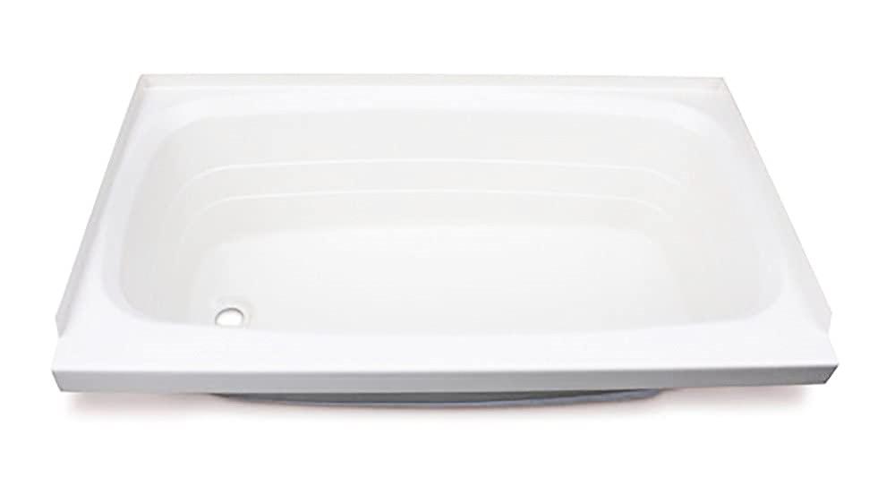 LIPPERT 209681 Replacement 24 INCH x 46 INCH White Bathtub with Left Drain, Scratch-Resistant ABS Acrylic for RVs, Travel Trailers, 5th Wheels, Motorhomes - W2446LHSPK - High quality product image showing LIPPERT 209681 Replacement 24 INCH x 46 INCH White Bathtub with Left Drain, Scratch-Resistant ABS Acrylic for RVs, Travel Trailers, 5th Wheels, Motorhomes - W2446LHSPK details and features