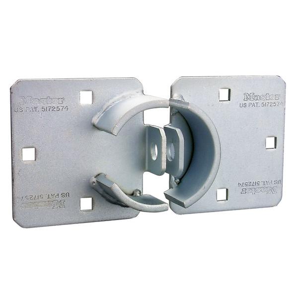 MASTER LOCK 770 Lock Hasp; Used For Trailers/ Vans/ Truck Doors/ Vending Machines/ Storefront And Business Gates; Needs Lock; Steel; 9 Inch Width x 4-1/2 Inch Height