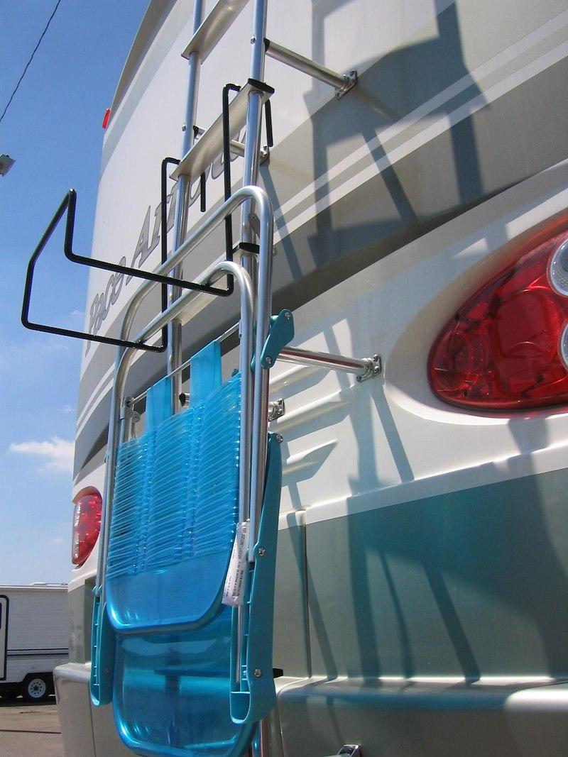 MADISON 22105 Camping Chair Storage Rack; Ladder Mount; 17 Inch Height x 10 Inch Width x 10 Inch Depth; Black; Steel - The Twister Group Tools product