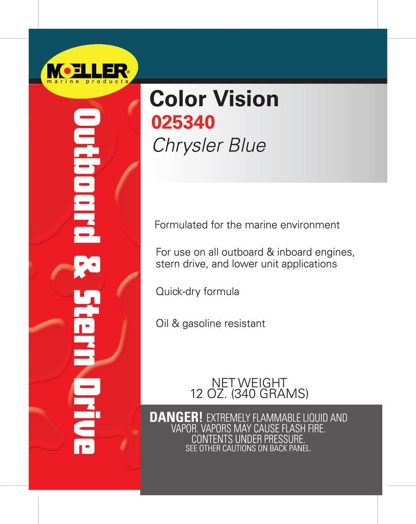 MOELLER 025340 Color Vision Paint Color: Chrysler Blue