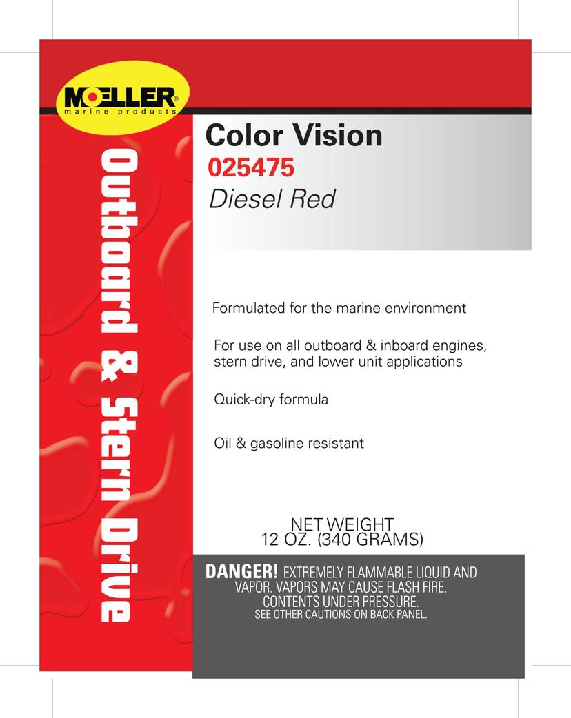 MOELLER 025475 Color Vision Paint Color: Diesel Red