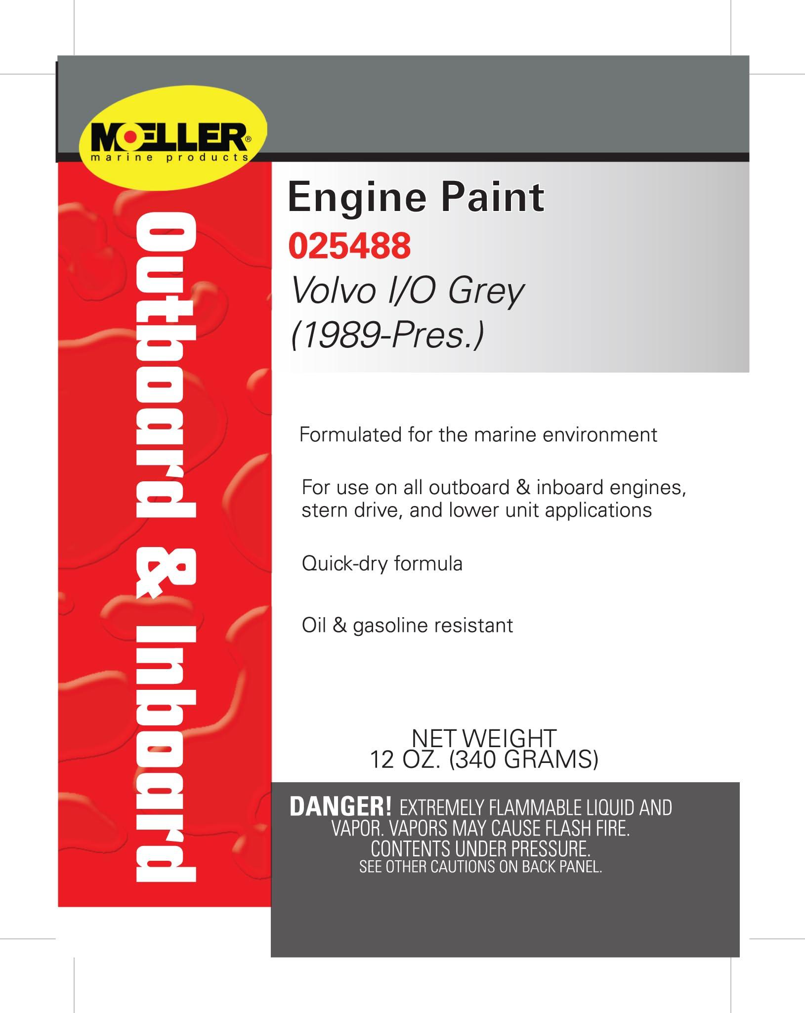 MOELLER 025488 Engine Paint Color: Volvo I/O Grey (1989-Pres.) - High quality product image showing MOELLER 025488 Engine Paint Color: Volvo I/O Grey (1989-Pres.) details and features
