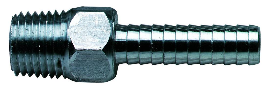 MOELLER 033442-10 Marine Aluminum Fuel Line Hose Barb (1/4 INCH NPT x 3/8 INCH) - The Twister Group Tools product