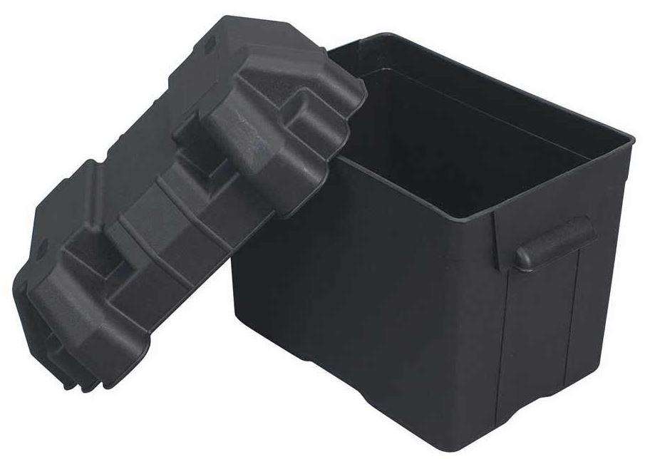 MOELLER 042214 BATTERY BOX 27 SERIES, Fits Group 27 Through 31 Series Batteries; With Hold Down Strap And Mounting Hardware; Black; Plastic; 16.63 Inch Length x 9.63 Inch Width x 10-1/2 Inch Height - High quality product image showing MOELLER 042214 BATTERY BOX 27 SERIES, Fits Group 27 Through 31 Series Batteries; With Hold Down Strap And Mounting Hardware; Black; Plastic; 16.63 Inch Length x 9.63 Inch Width x 10-1/2 Inch Height details and features