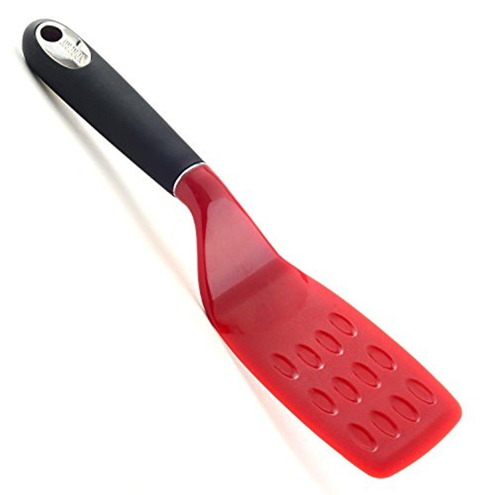 NORPRO 3156 Brownie Spatula with Scalloped Blade, Red, large - High quality product image showing NORPRO 3156 Brownie Spatula with Scalloped Blade, Red, large details and features
