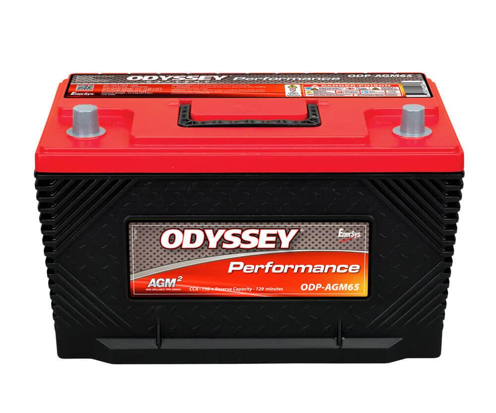 ODYSSEY ODP-AGM65 ODYSSEY 65-760, 65 BCI Group Size; 12 Volt; 762 Cold Cranking Amps/ 1500 Pulse Hot Cranking Amps; SAE Top Terminals; 11.8 Inch Length; 7.2 Inch Width; 7.6 Inch Height - High quality product image showing ODYSSEY ODP-AGM65 ODYSSEY 65-760, 65 BCI Group Size; 12 Volt; 762 Cold Cranking Amps/ 1500 Pulse Hot Cranking Amps; SAE Top Terminals; 11.8 Inch Length; 7.2 Inch Width; 7.6 Inch Height details and features