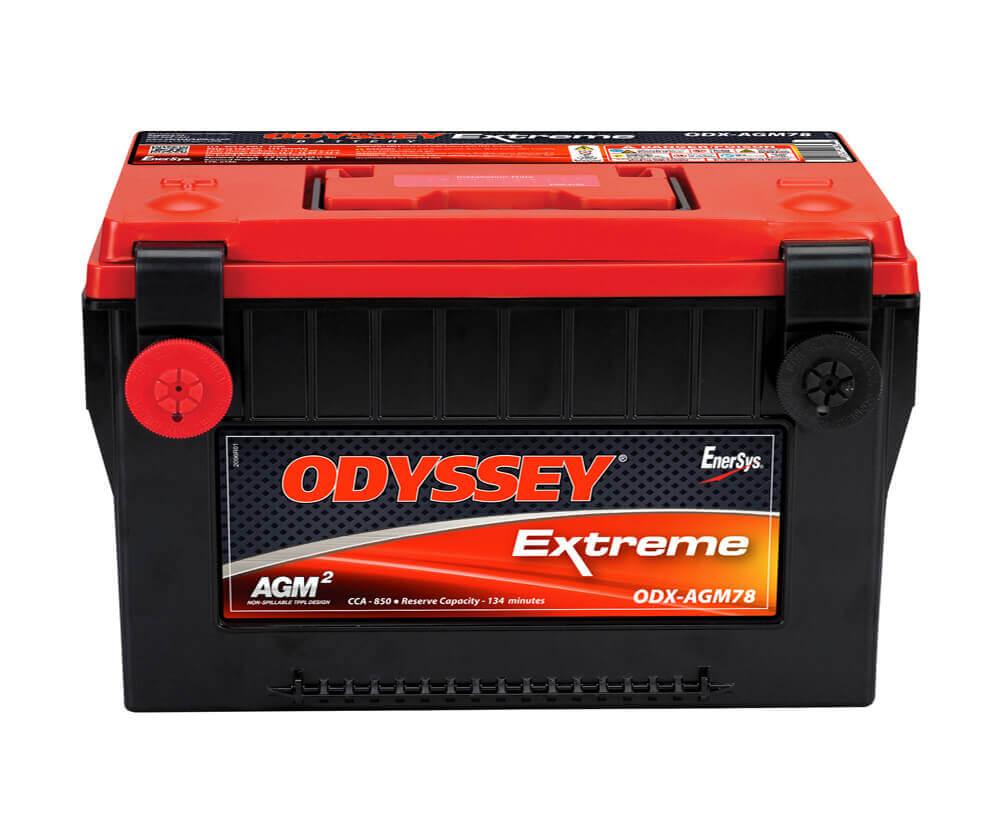ODYSSEY ODX-AGM78 ODYSSEY 78-PC1500, 78 Group Size; 12 Volt; 850 Cold Cranking Amps/ 1500 Pulse Hot Cranking Amps; 3/8 Inch Threaded Receptacles Side Terminals; 10.9 Inch Length; 6.8 Inch Width; 7.3 Inch Height - High quality product image showing ODYSSEY ODX-AGM78 ODYSSEY 78-PC1500, 78 Group Size; 12 Volt; 850 Cold Cranking Amps/ 1500 Pulse Hot Cranking Amps; 3/8 Inch Threaded Receptacles Side Terminals; 10.9 Inch Length; 6.8 Inch Width; 7.3 Inch Height details and features