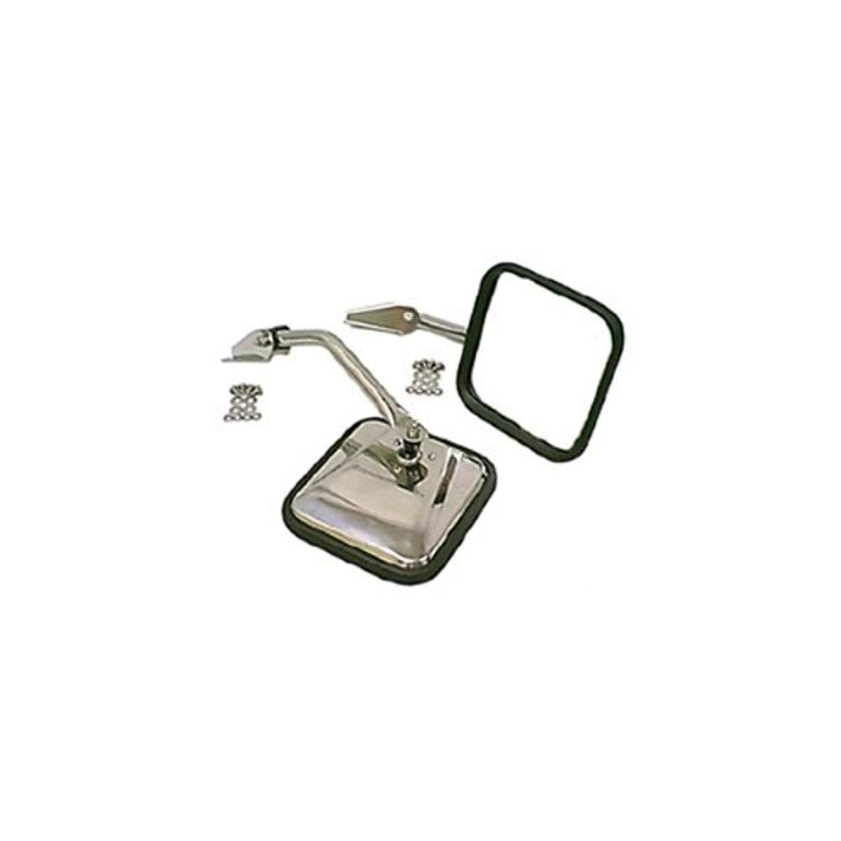 RUGGED RIDGE 11005.01 Door Mirror Kit, Stainless Steel Fits 1955-1986 Jeep CJ-5/CJ-6/CJ-7/CJ-8 Scrambler - High quality product image showing RUGGED RIDGE 11005.01 Door Mirror Kit, Stainless Steel Fits 1955-1986 Jeep CJ-5/CJ-6/CJ-7/CJ-8 Scrambler details and features