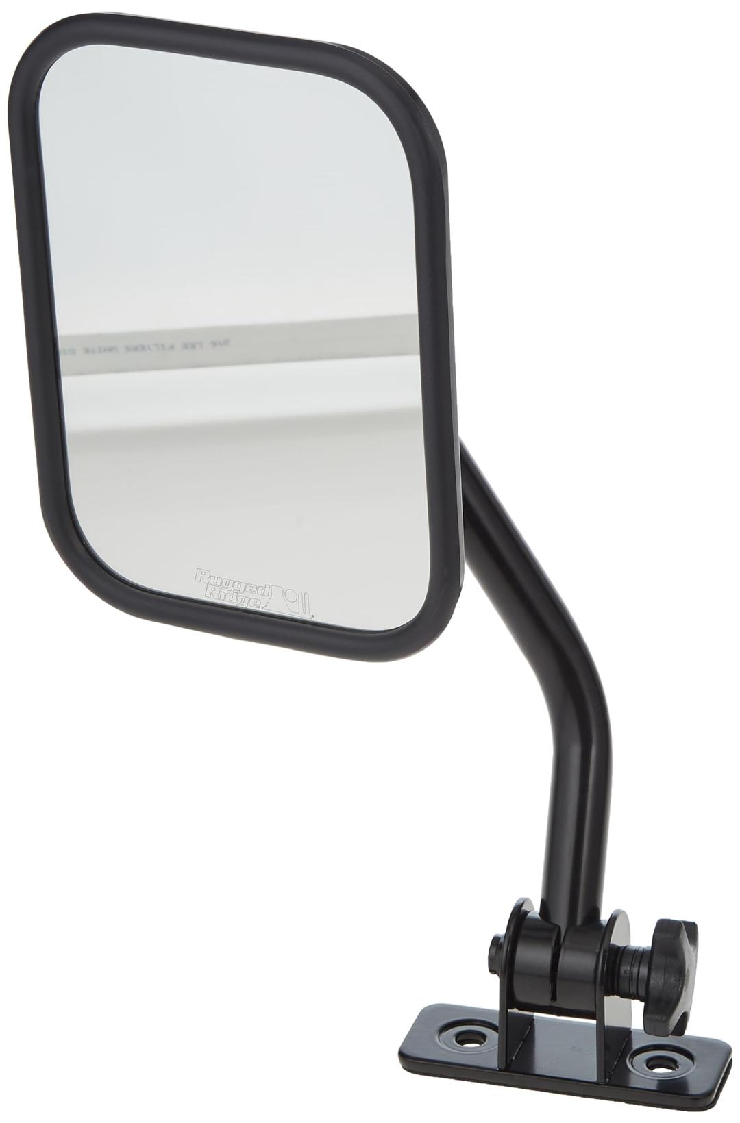 RUGGED RIDGE 11025.13 Quick Release Mirror, Rectangular, Black Fits 1997-2018 Jeep Wrangler - The Twister Group Tools product