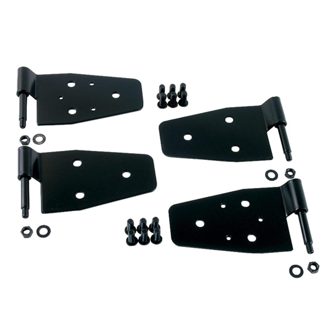 RUGGED RIDGE 11202.01 Door Hinge Kit | Black, Steel, 4 Piece Set Fits 1987-1995 Jeep Wrangler YJ; 1997-2006 Jeep Wrangler TJ; 2004-2006 Jeep Wrangler LJ - The Twister Group Tools product