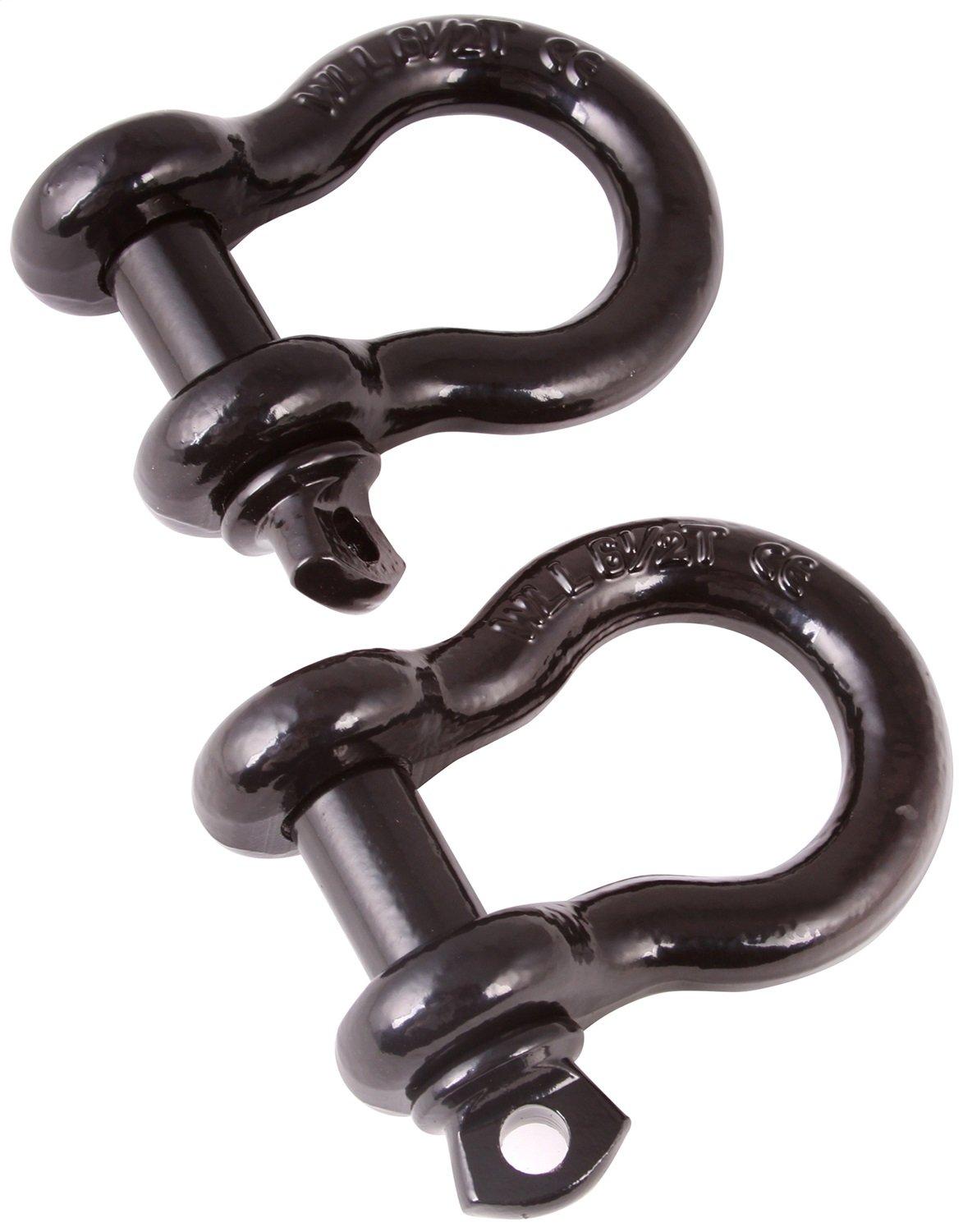 RUGGED RIDGE 11235.04 D-Ring Shackle Kit, 3/4 inch, Black, Steel, Pair - High quality product image showing RUGGED RIDGE 11235.04 D-Ring Shackle Kit, 3/4 inch, Black, Steel, Pair details and features
