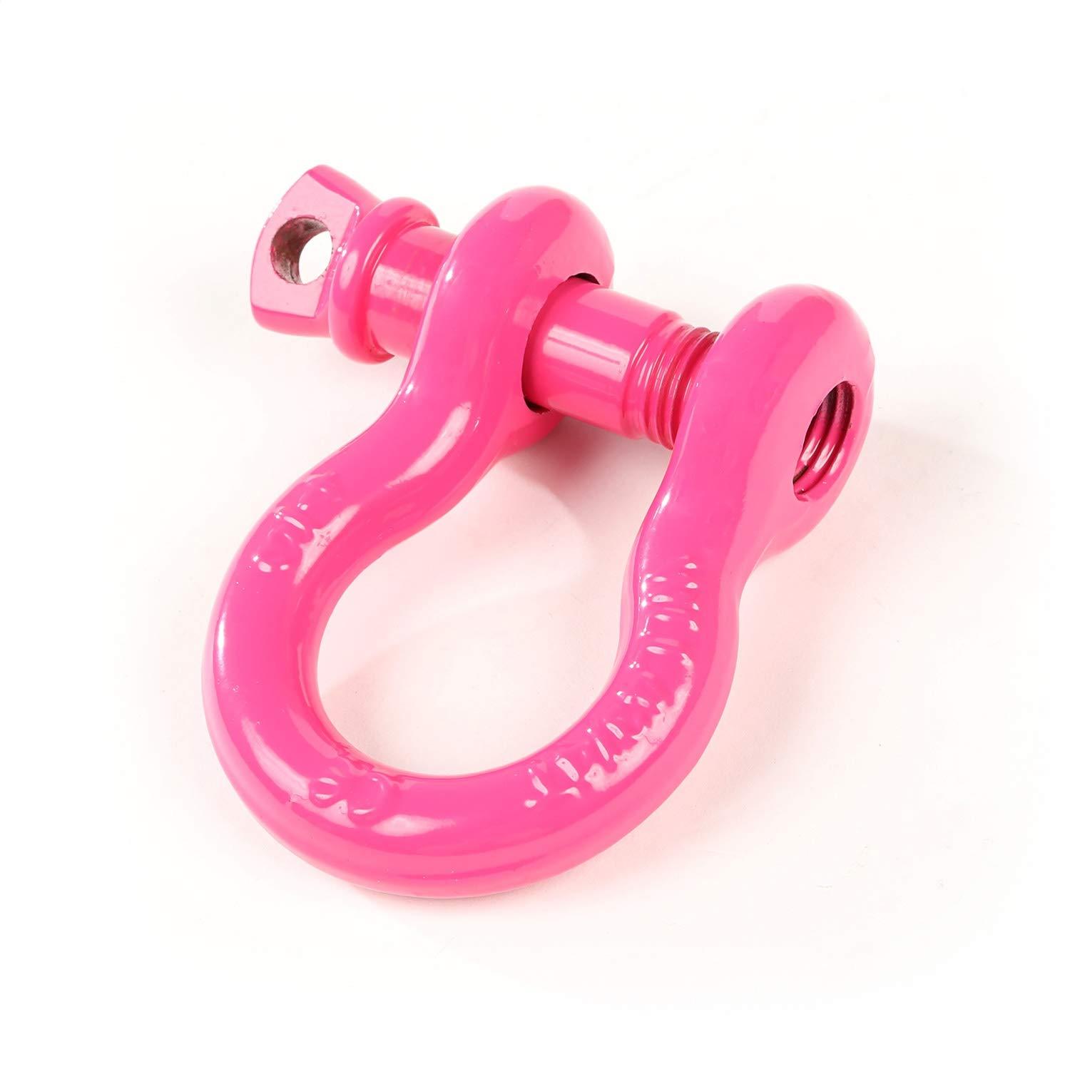 RUGGED RIDGE 11235.09 D-Ring Shackle Kit, 3/4 inch, Pink, Steel, Pair - High quality product image showing RUGGED RIDGE 11235.09 D-Ring Shackle Kit, 3/4 inch, Pink, Steel, Pair details and features
