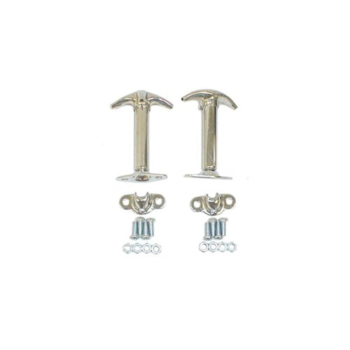 RUGGED RIDGE 11302.01 Hood Catch Kit, Chrome Fits 1941-1995 Jeep CJ & Wrangler YJ - High quality product image showing RUGGED RIDGE 11302.01 Hood Catch Kit, Chrome Fits 1941-1995 Jeep CJ & Wrangler YJ details and features