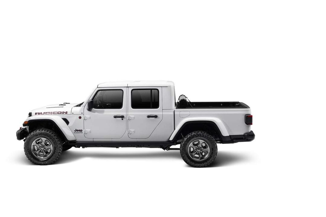 RUGGED RIDGE 13550.23 Armis Hard Rolling Tonneau Cover for Jeep Gladiator JT | Textured Black, Weather Resistant, Full Bed Access Fits 2020-2024 Jeep Gladiator JT with or without Trail Rails - The Twister Group Tools product