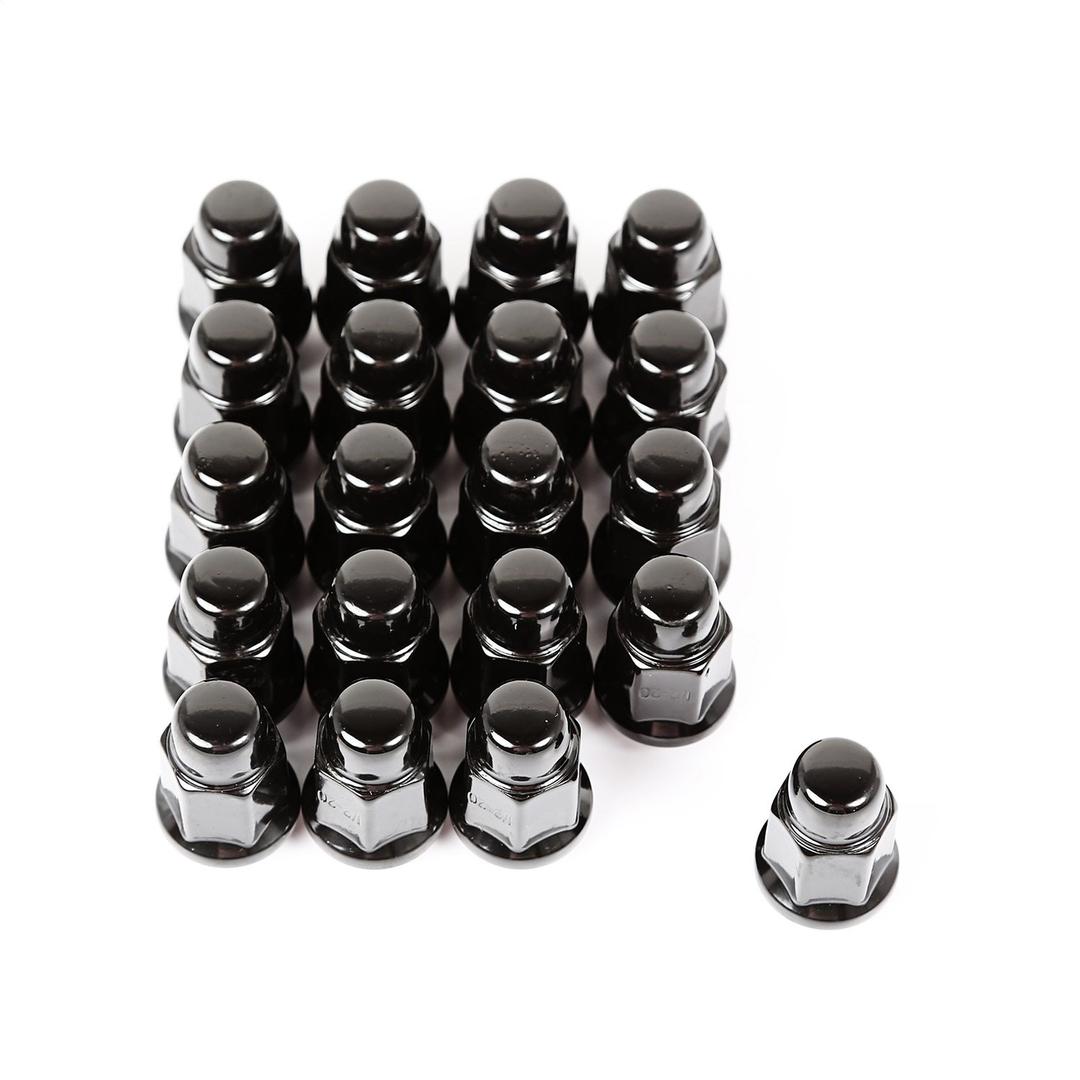 RUGGED RIDGE 16715.23 Wheel Lug Nut, Set of 20, 1/2-20, Black - The Twister Group Tools product