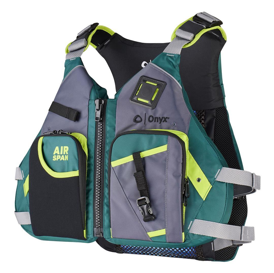 ONYX 123200-400-020-23 Air Span Angler Life Jacket, Green, XS/SM - The Twister Group Tools product