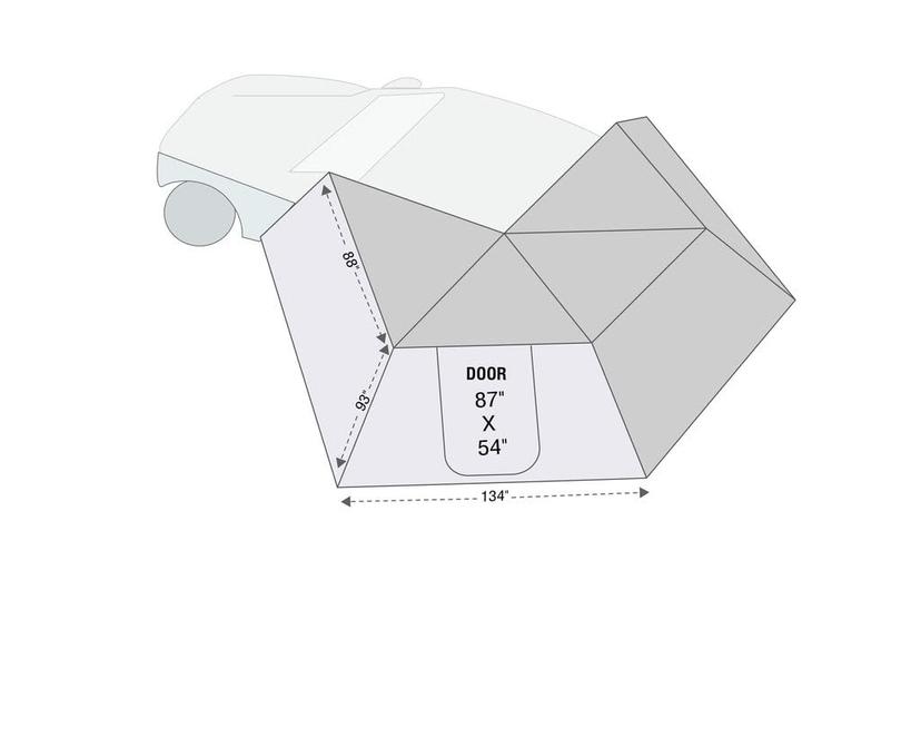 OVERLAND 18209909 Nomadic 270 LT Awning Wall 2 Driver Side