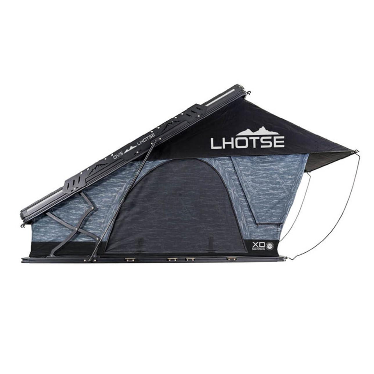 OVERLAND 18589902 XD Lohtse Clamshell Aluminum Hard Shell Roof Top Tent,2 Person, Grey Body & Black Rainfly with Black Out Technology - High quality product image showing OVERLAND 18589902 XD Lohtse Clamshell Aluminum Hard Shell Roof Top Tent,2 Person, Grey Body & Black Rainfly with Black Out Technology details and features