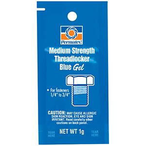 PERMATEX 09978 Countermans Choice Medium Strength Threadlocker Blue, 1 g Pouch - The Twister Group Tools product