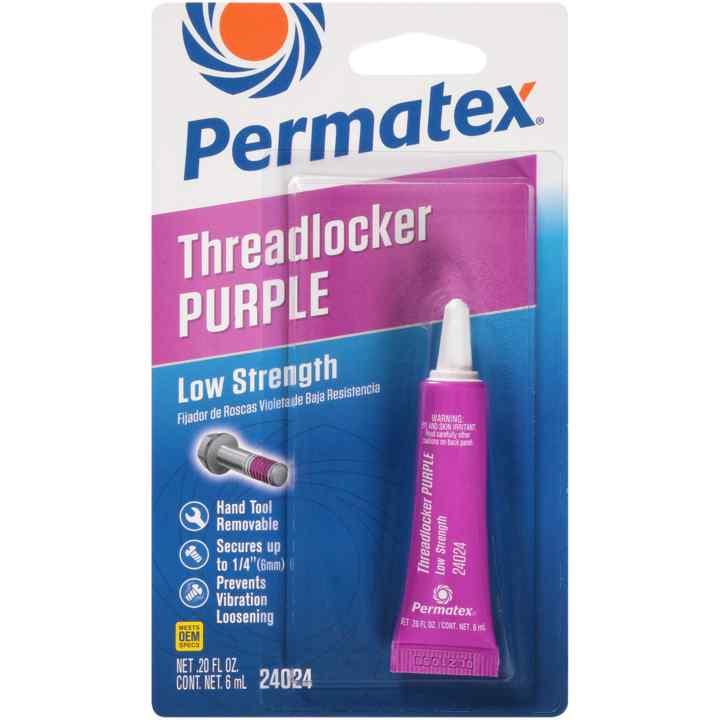PERMATEX 24024 Low Strength Threadlocker Purple, 6 ml Tube - High quality product image showing PERMATEX 24024 Low Strength Threadlocker Purple, 6 ml Tube details and features