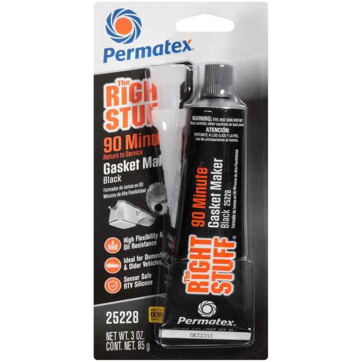 PERMATEX 25228 The Right Stuff 90 Minute Black Gasket Maker, 3 oz, 1 Count - High quality product image showing PERMATEX 25228 The Right Stuff 90 Minute Black Gasket Maker, 3 oz, 1 Count details and features