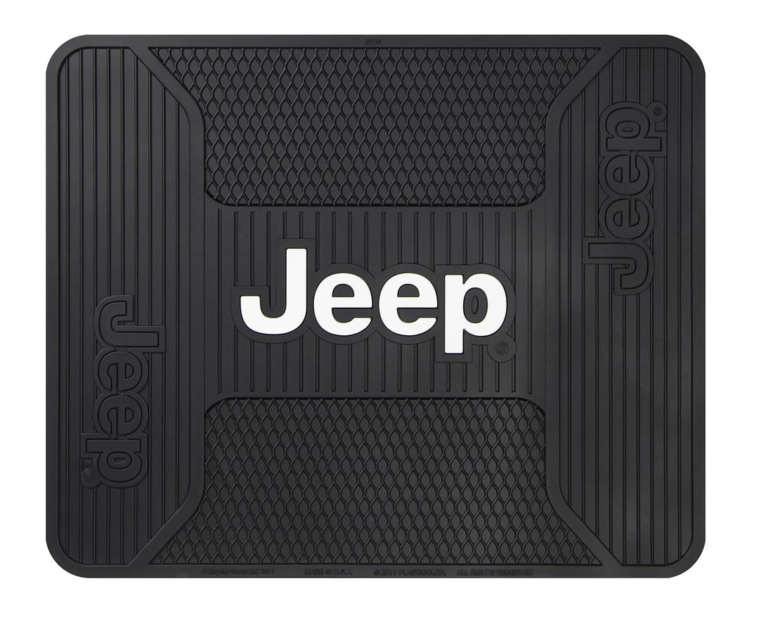 PLASTICOLOR 001222R01 Jeep Elite Style Rear Seat Floor Utility Mat for Car Truck or SUV, 16.75 INCH L X 13.75 INCH W, Black - The Twister Group Tools product