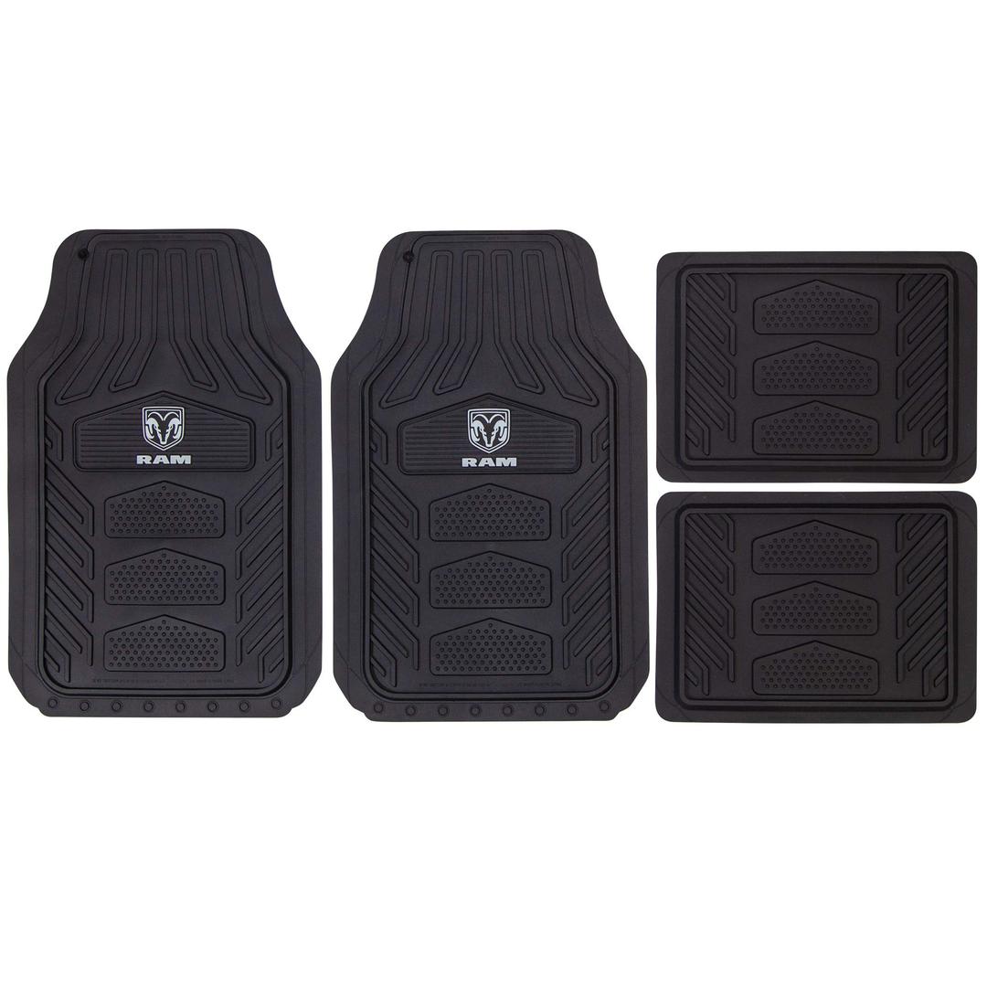 PLASTICOLOR 001672R25 RAM WeatherPro 4 Piece Gray Logo Floor Mat Set - The Twister Group Tools product