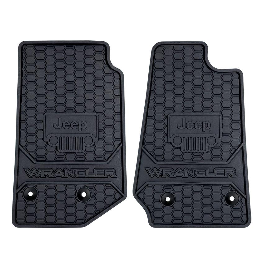 PLASTICOLOR 001803R01 Jeep Custom Factory Fit Front Vehicle Floor Mats Model Years 2014-2018 Black