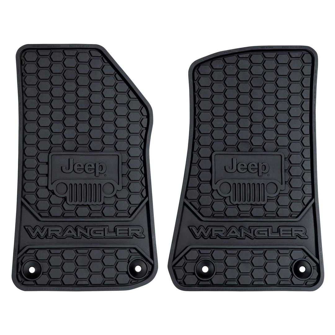 PLASTICOLOR 001805R01 Jeep Custom Factory Fit Front Vehicle Floor Mats Model Years 2019-2023 Black - The Twister Group Tools product