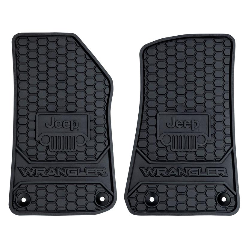 PLASTICOLOR 001805R01 Jeep Custom Factory Fit Front Vehicle Floor Mats Model Years 2019-2023 Black