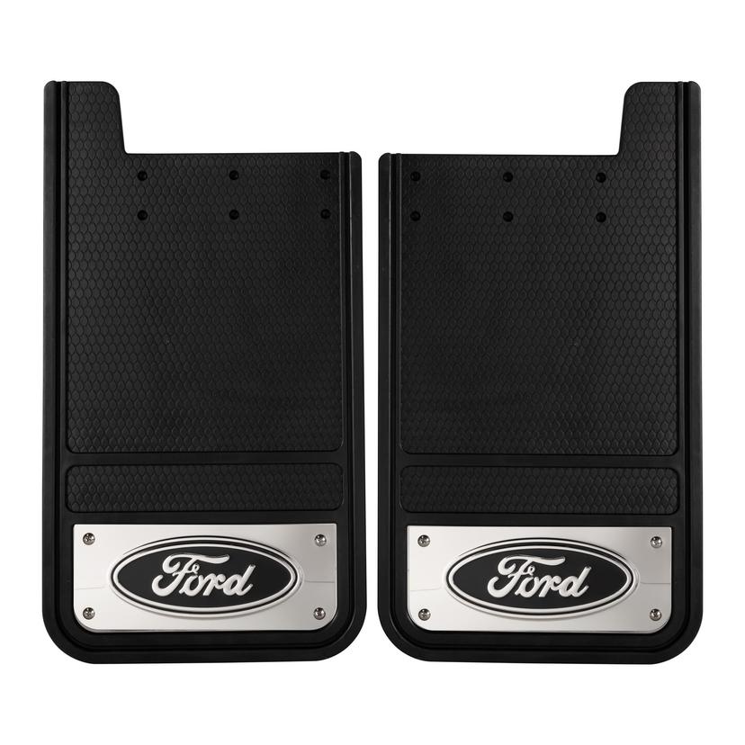 PLASTICOLOR 001838R01 Ford Heavy Duty Rear 12 X 23 Mud Guards, 12 INCH x 23 INCH Rear Mud Guards by