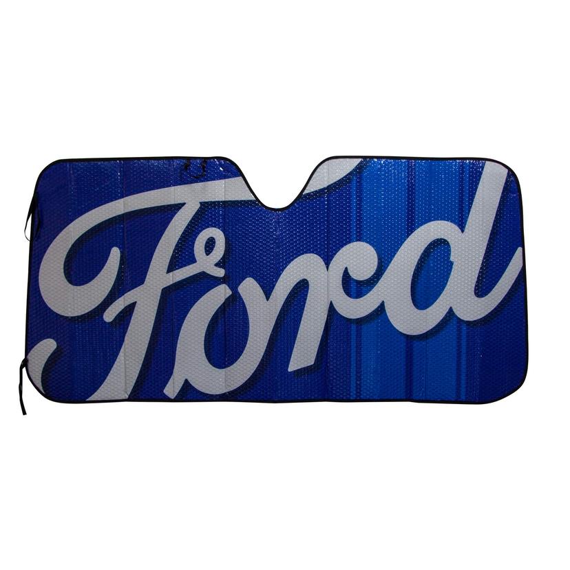 PLASTICOLOR 003704R01 Ford Blue Script Windshield Sunshade