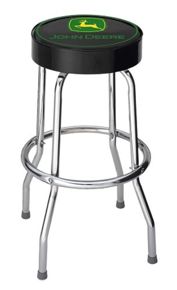 PLASTICOLOR 004746R01 John Deere Logo Garage Stool,Black w/Deere Logo - The Twister Group Tools product