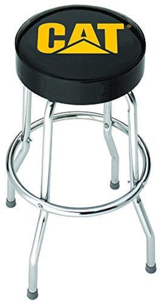 PLASTICOLOR 004776R01 Caterpillar CAT Logo Garage Stool, Black - The Twister Group Tools product