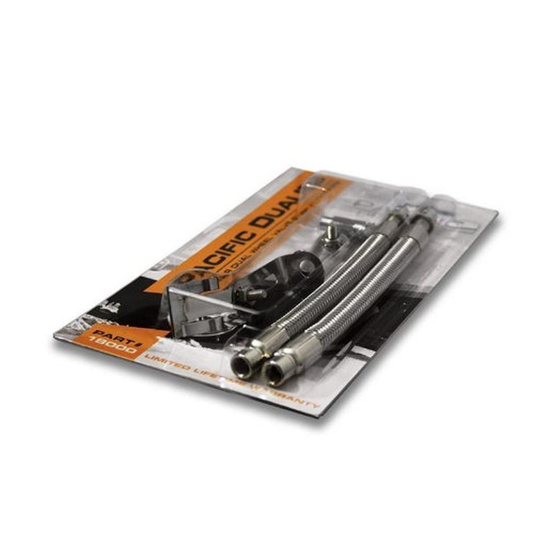 PACIFIC DUALIES 18000 7 Inch Braided Stainless Steel Valve Stem Extension System - Set of 2 - The Twister Group Tools product