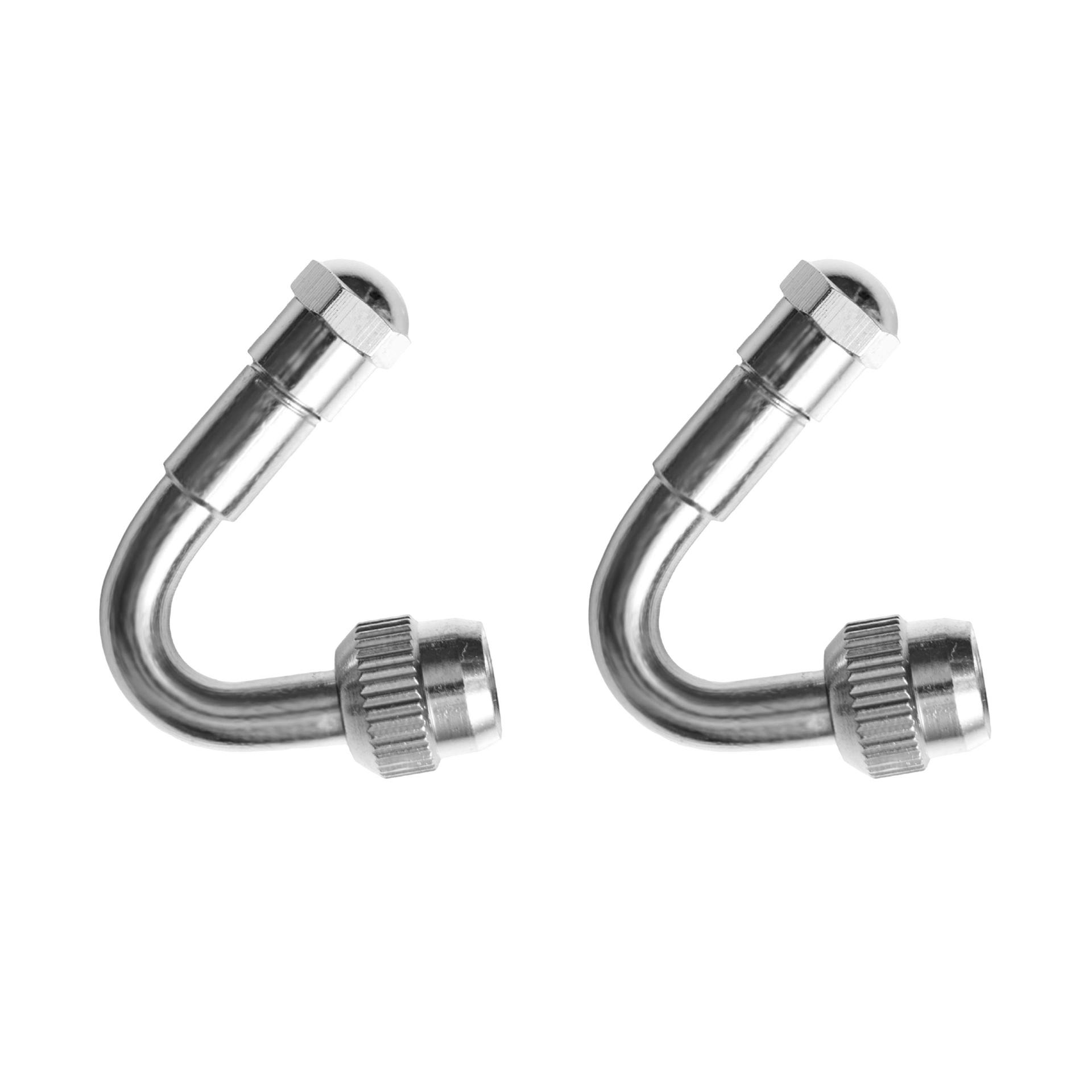 PACIFIC DUALIES 18135 135 Degree Valve Stem Extension - Set of 2, SILVER - High quality product image showing PACIFIC DUALIES 18135 135 Degree Valve Stem Extension - Set of 2, SILVER details and features