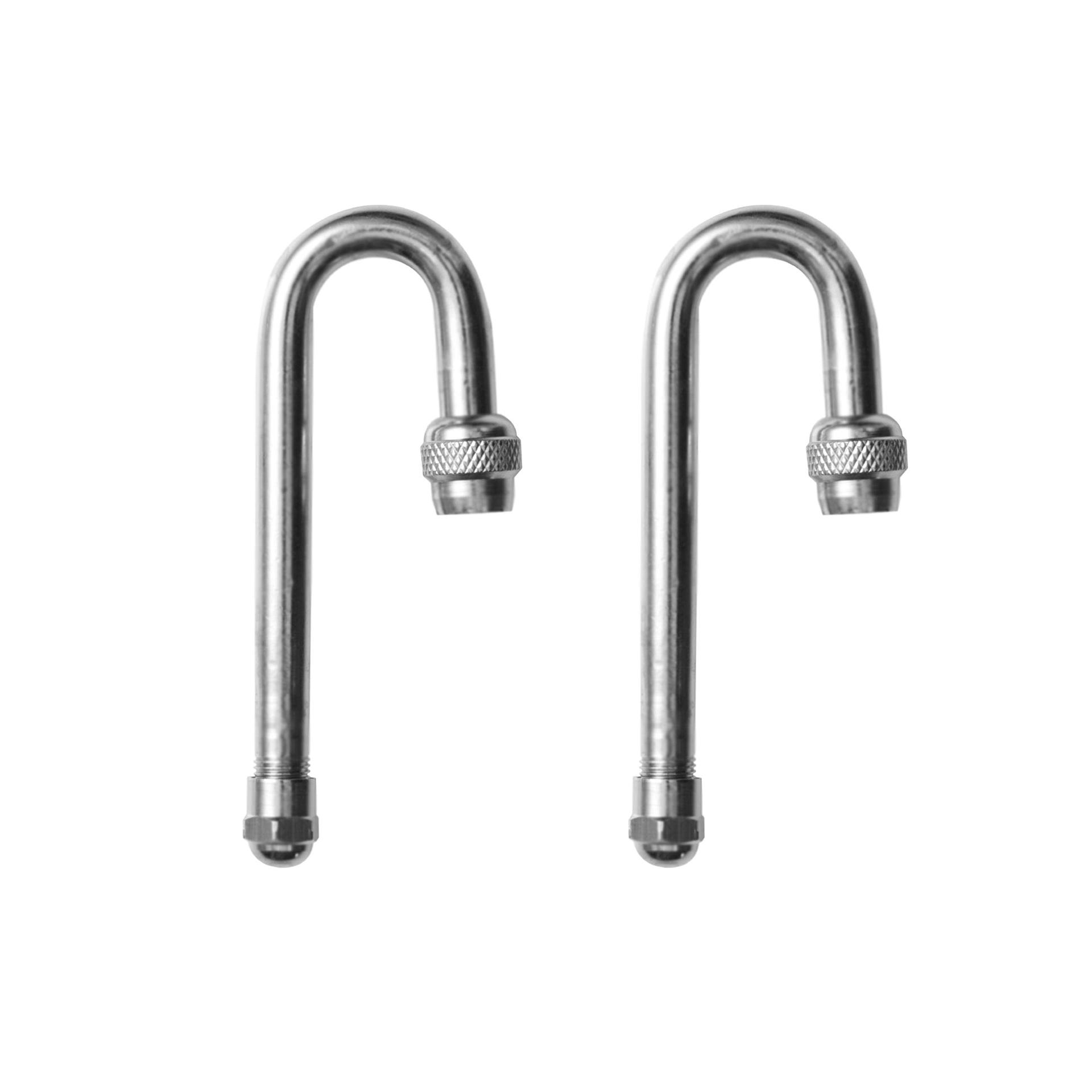 PACIFIC DUALIES 18180 180 Degree Valve Stem Extension - Set of 2, Silver - High quality product image showing PACIFIC DUALIES 18180 180 Degree Valve Stem Extension - Set of 2, Silver details and features