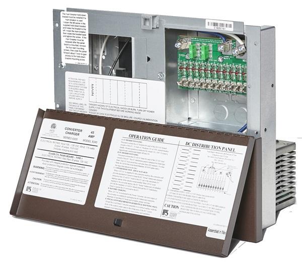 PARALLAX POWER 8345 Power Converter; 8300 Series; Converts 120 Volt AC To 13.2.-14.0 Volt DC; 45 Amps Continuous Output; Without Volt/ Watt Meter/ Breaker; Not Remote Compatible; 14 Inch Length x 11-3/4 Inch Width x 7 Inch Height