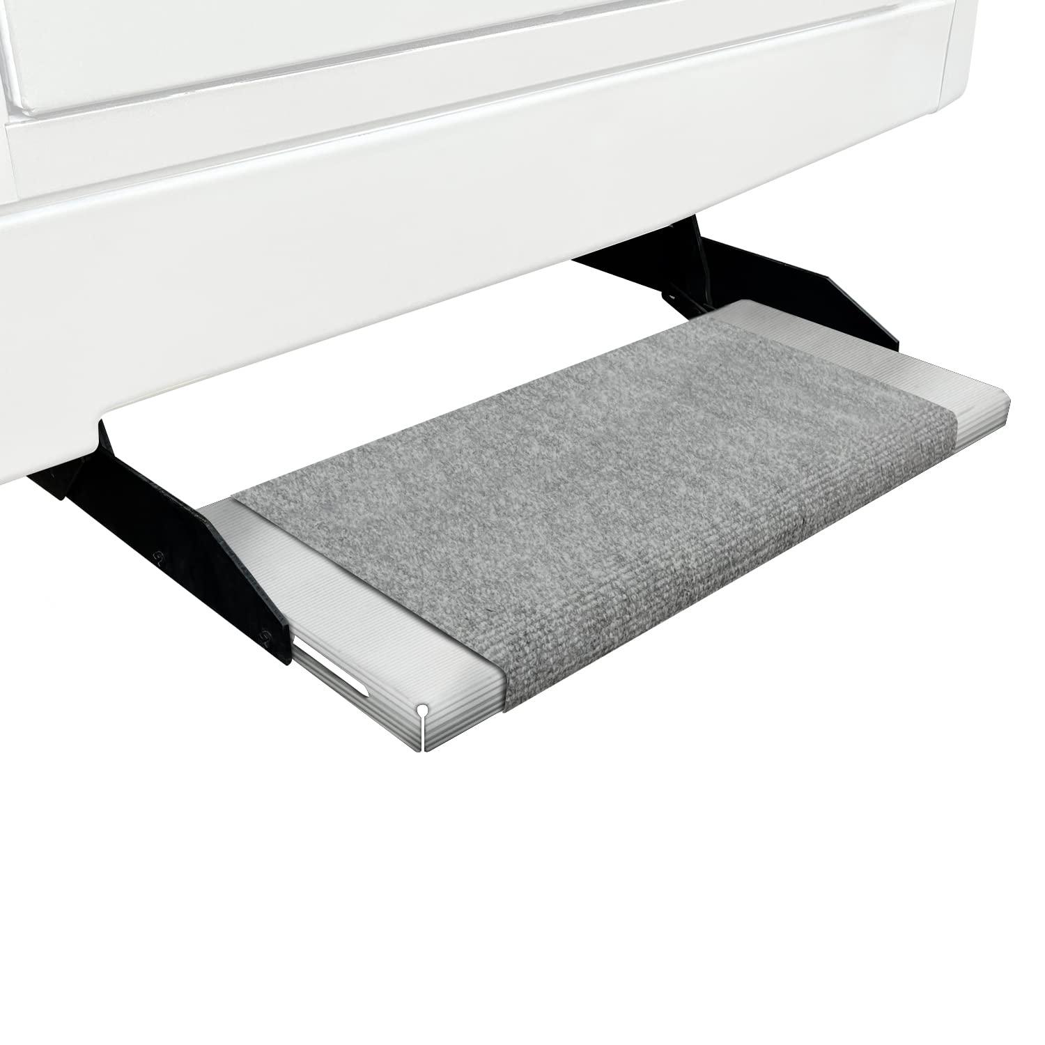 PREST-O-FIT 2-0313 Outrigger RV Step Rug Castle Gray 18 In. Wide - High quality product image showing PREST-O-FIT 2-0313 Outrigger RV Step Rug Castle Gray 18 In. Wide details and features