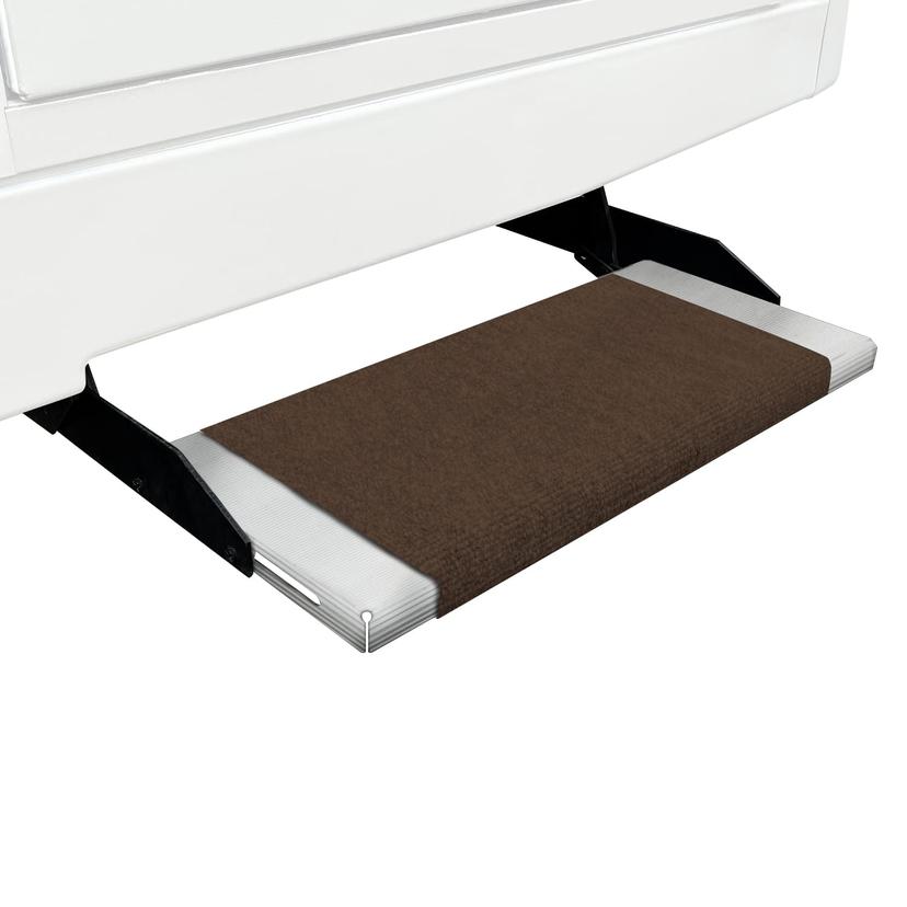 PREST-O-FIT 2-0315 Chocolate Brown Outrigger RV Step Rug Chocolate Brown 18 in. Wide