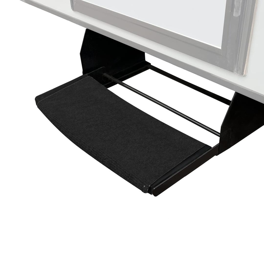 PREST-O-FIT 2-0384 Outrigger Radius XT RV Step Rug Black Onyx 22 in. Wide - The Twister Group Tools product