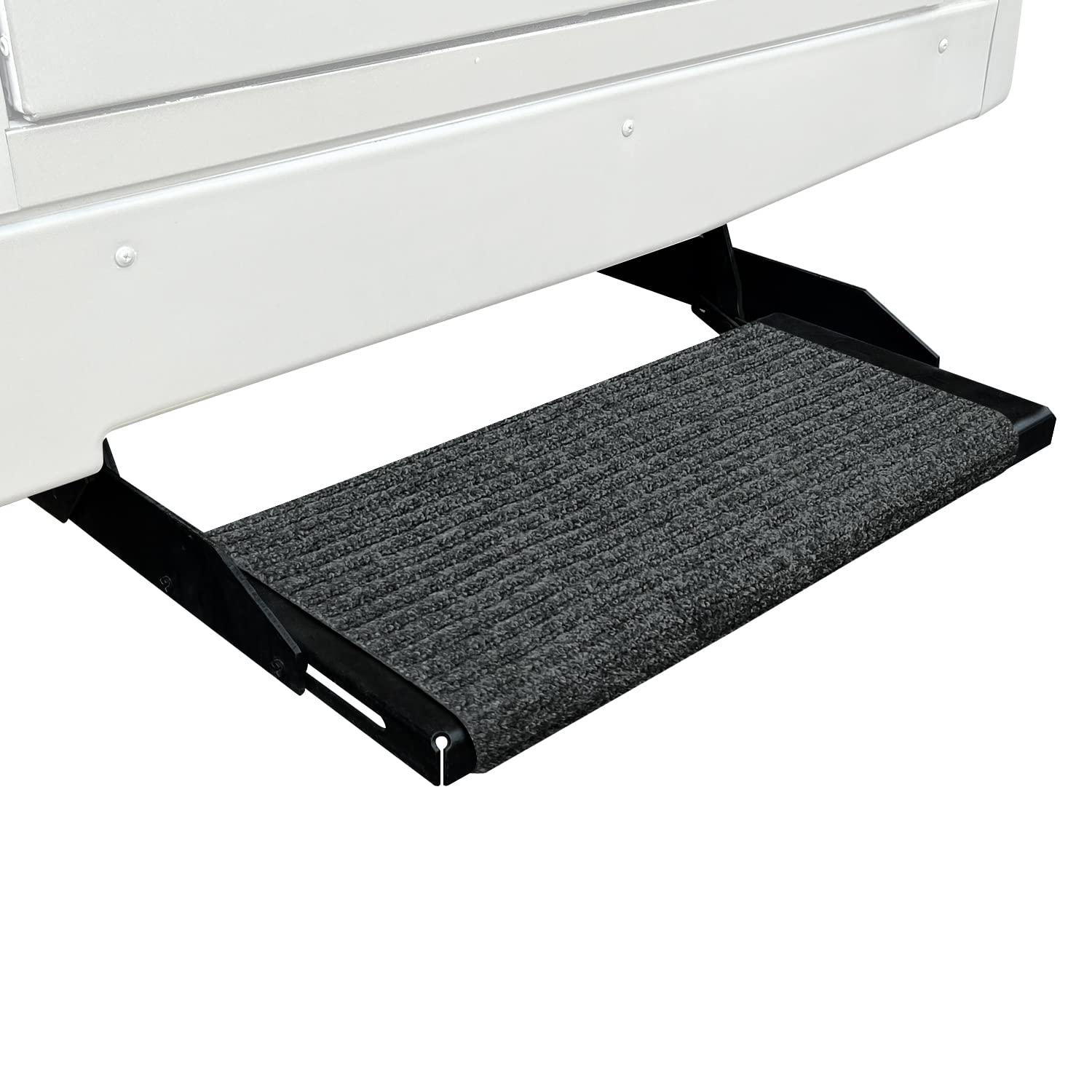 PREST-O-FIT 2-0420 Ruggids RV Step Rug Black Granite 23 In. Wide 19 - Inch X 23 - Inch - High quality product image showing PREST-O-FIT 2-0420 Ruggids RV Step Rug Black Granite 23 In. Wide 19 - Inch X 23 - Inch details and features