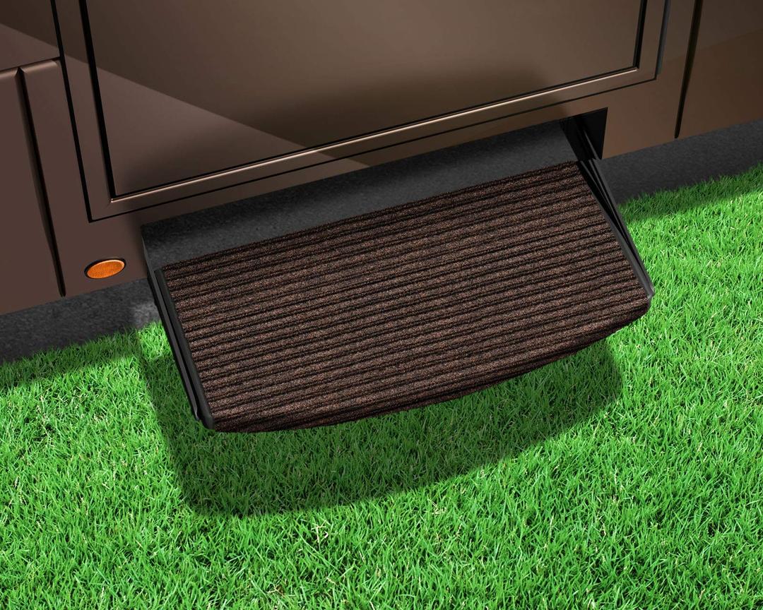 PREST-O-FIT 2-0431 Coffee Brown 22 INCH Wide Ruggids Universal RV Step Rug - The Twister Group Tools product