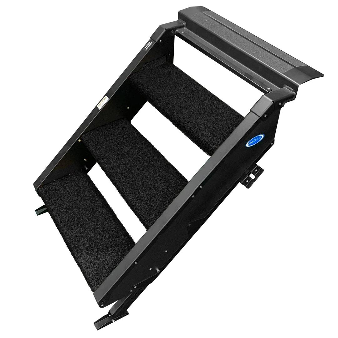 PREST-O-FIT 2-0518 Trailhead Step Rug 19.5 in. W (3 Pc Set) Fits MORryde StepAbove 3 Step - Obsidian Black - The Twister Group Tools product