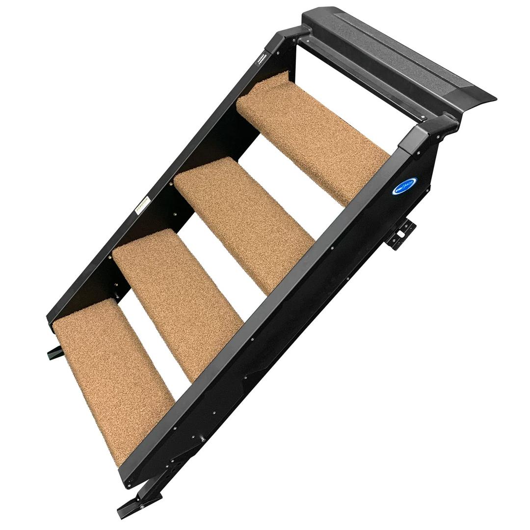 PREST-O-FIT 2-0537 Trailhead Step Rug 23.5 in. W (4 Pc Set) Fits MORryde StepAbove 4 Step - Buckskin Brown - The Twister Group Tools product