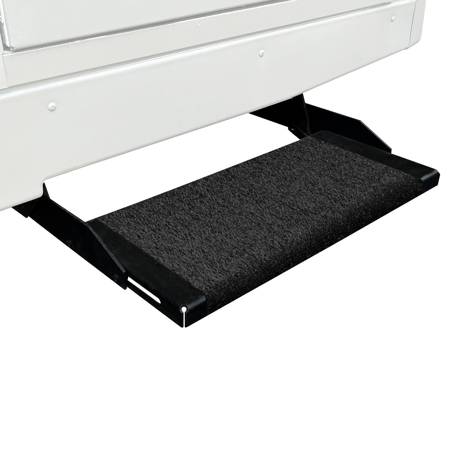 PREST-O-FIT 2-1042 Wraparound RV Step Rug Black 18 in. Wide - High quality product image showing PREST-O-FIT 2-1042 Wraparound RV Step Rug Black 18 in. Wide details and features