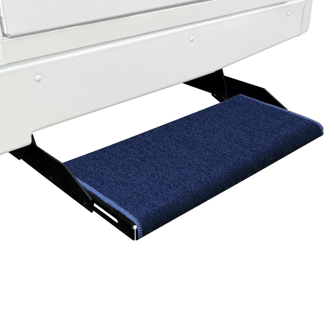 PREST-O-FIT 2-1051 Jumbo Wraparound + Plus RV Step Rug Imperial Blue 23 in. Wide - The Twister Group Tools product